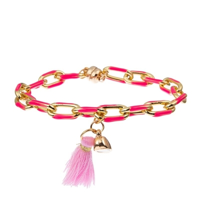 Bracelets faits main de maillon de chaîne de charme magnétique de coeur pour le cadeau de Saint-Valentin d'amant