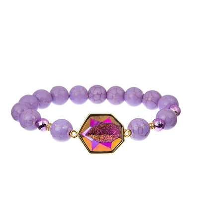 L'ensemble fait main Boho de bijoux de festival hippie de surfer a tressé la couleur pourpre romantique