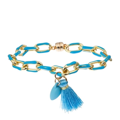 Bracelets faits main de maillon de chaîne de charme magnétique de coeur pour le cadeau de Saint-Valentin d'amant