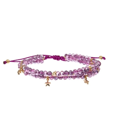 L'ensemble fait main Boho de bijoux de festival hippie de surfer a tressé la couleur pourpre romantique