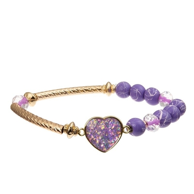 le bracelet fait main extensible acrylique rond de perles de 6mm pour des femmes font la fête