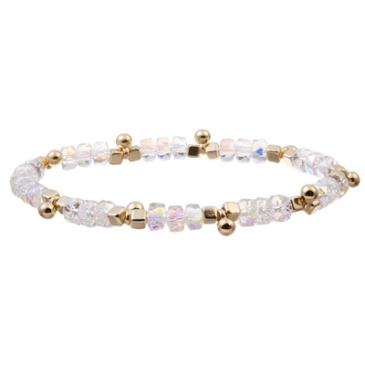 L'or Bean Charms With Multi Color perle le bracelet élastique pour le cadeau de Brithday