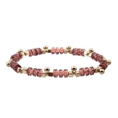 L'or Bean Charms With Multi Color perle le bracelet élastique pour le cadeau de Brithday
