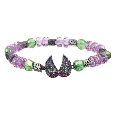 La graine pourpre ombrage l'ensemble fait main de style de Boho de bracelets de perle