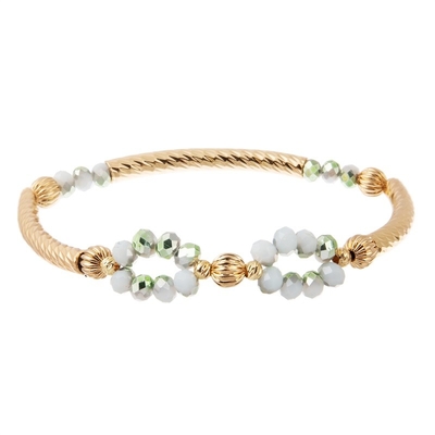 Or perlé réglable fait main infini abordable de bracelet plaqué pour la partie