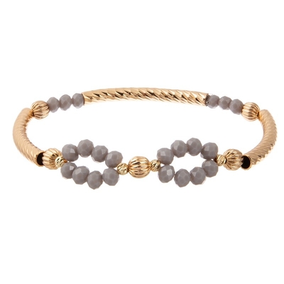 Or perlé réglable fait main infini abordable de bracelet plaqué pour la partie