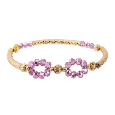 Or perlé réglable fait main infini abordable de bracelet plaqué pour la partie