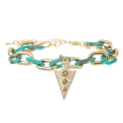 Bracelet élastique perlé de pile bleue multi de turquoise de la Bohême pour la mode d'été