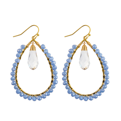 Les graines de raisin laissent tomber des couleurs multi formées de boucle d'oreille faite main de perles