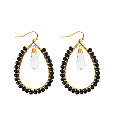 Les graines de raisin laissent tomber des couleurs multi formées de boucle d'oreille faite main de perles