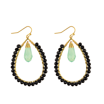 Les graines de raisin laissent tomber des couleurs multi formées de boucle d'oreille faite main de perles