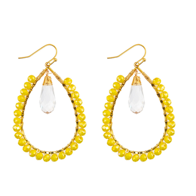 Les graines de raisin laissent tomber des couleurs multi formées de boucle d'oreille faite main de perles